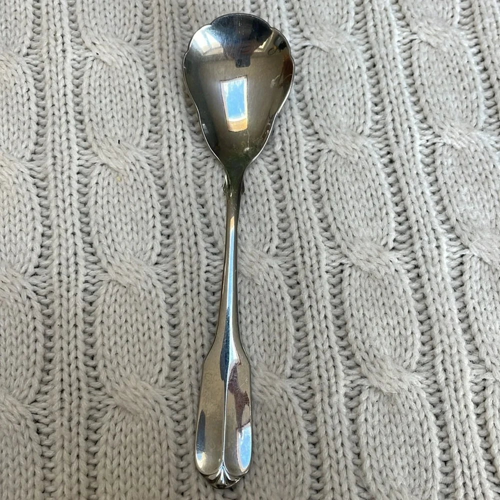 VTG Oneida LTD Wm A Rogers 6” spoon Sugar mayonnaise condiments deluxe stainless